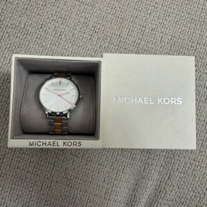 Michael Kors Two-Tone Silver and Rose Gold Watch